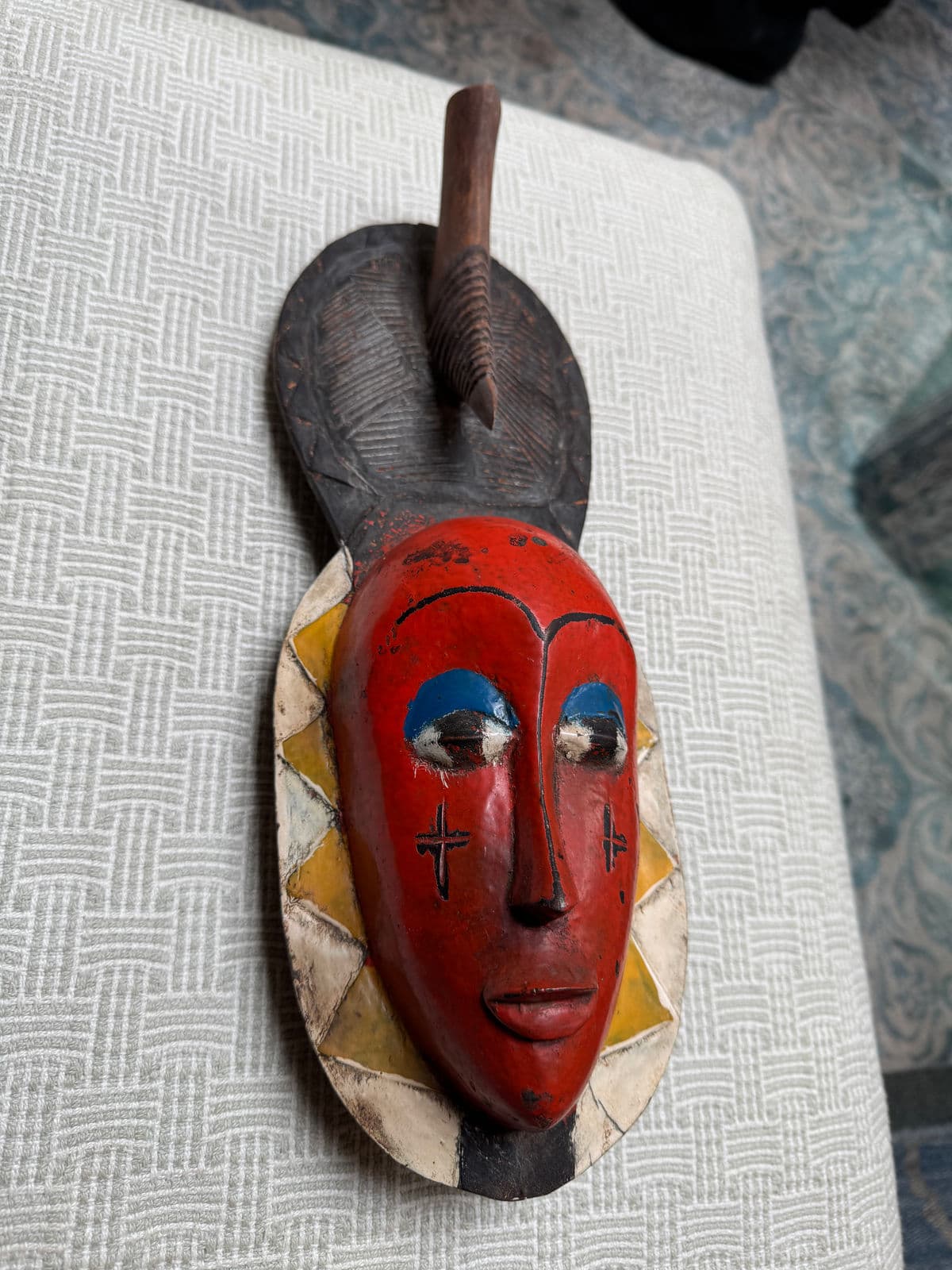 Côte d'Ivoire Guro Tribe Bird Crest Mask - Thumbnail 3