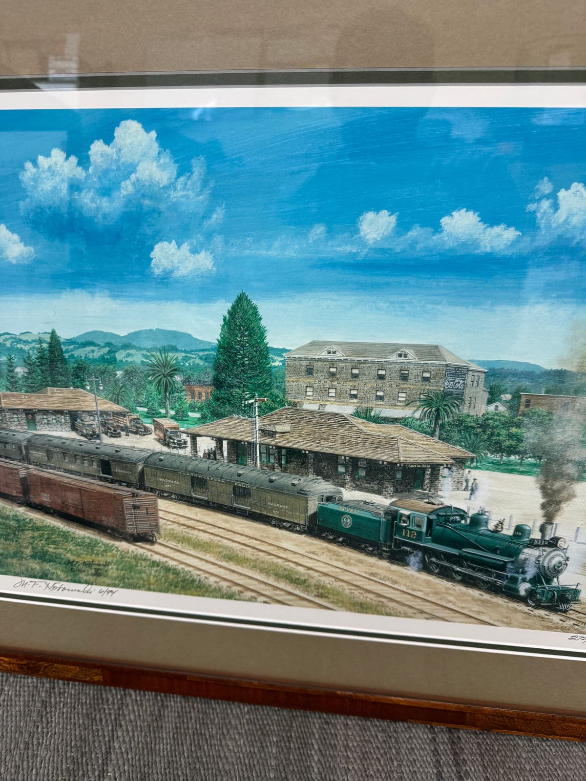 M F Kotowski Santa Rosa Train Yard Print, Framed - Thumbnail 8