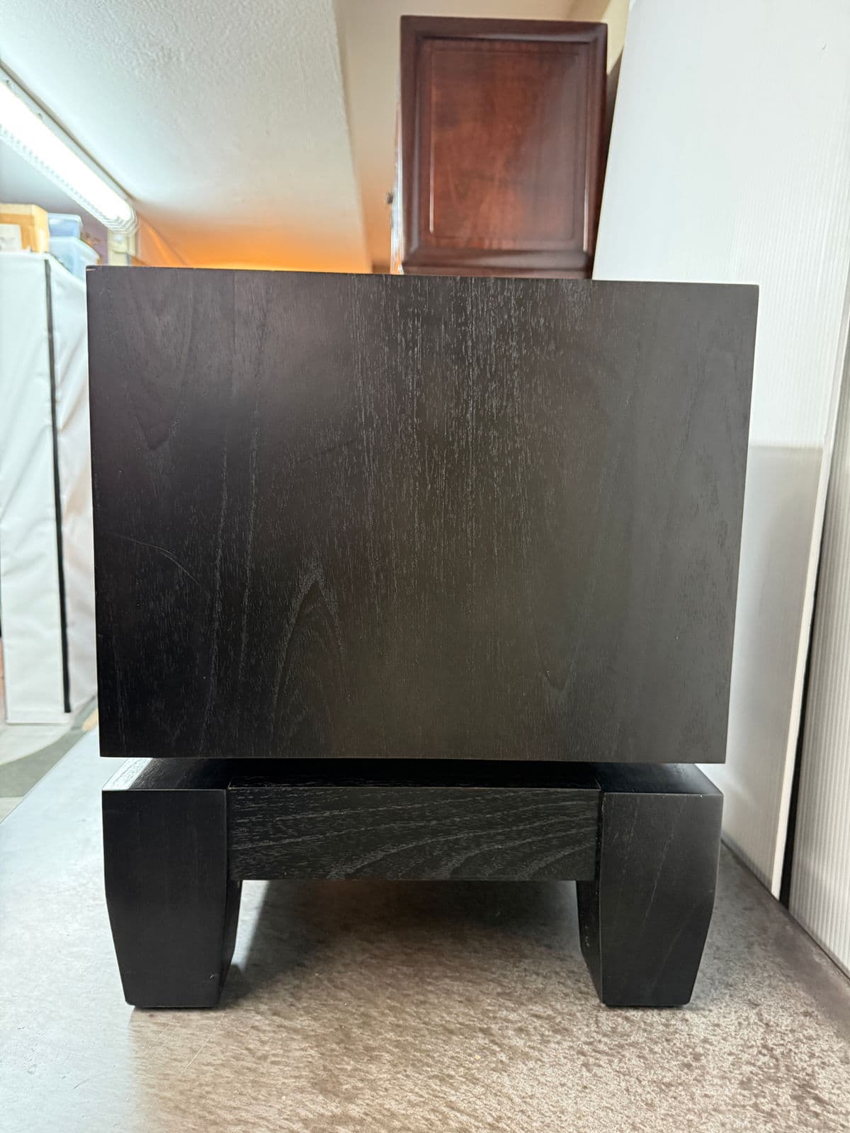 Furniturologie Brooklyn Ebony Oak Wood Nightstand - Thumbnail 11