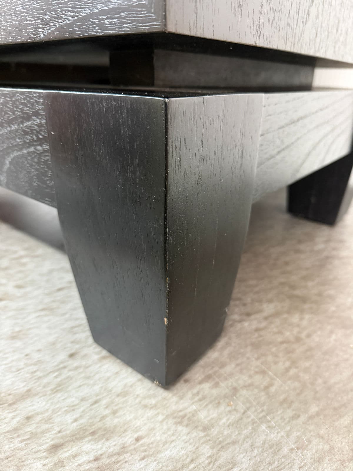 Furniturologie Brooklyn Ebony Oak Wood Nightstand - Thumbnail 8