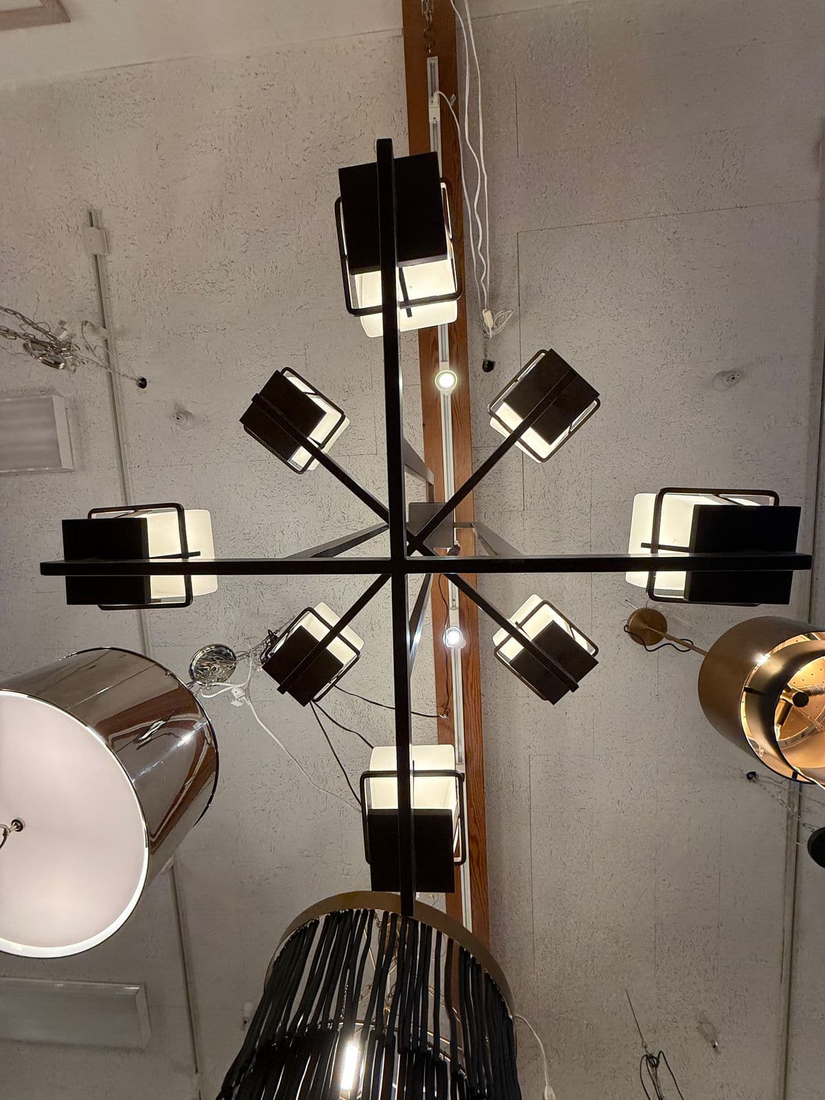 Contemporary Bronze + Glass Chandelier - Thumbnail 10