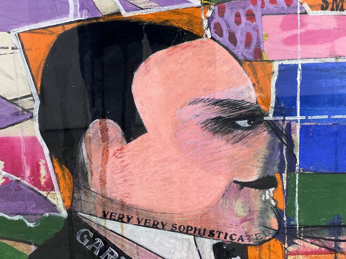 Richard Merkin "An Evening With Adolphe Menjou" Mixed Media Art Work, Framed - Thumbnail 5