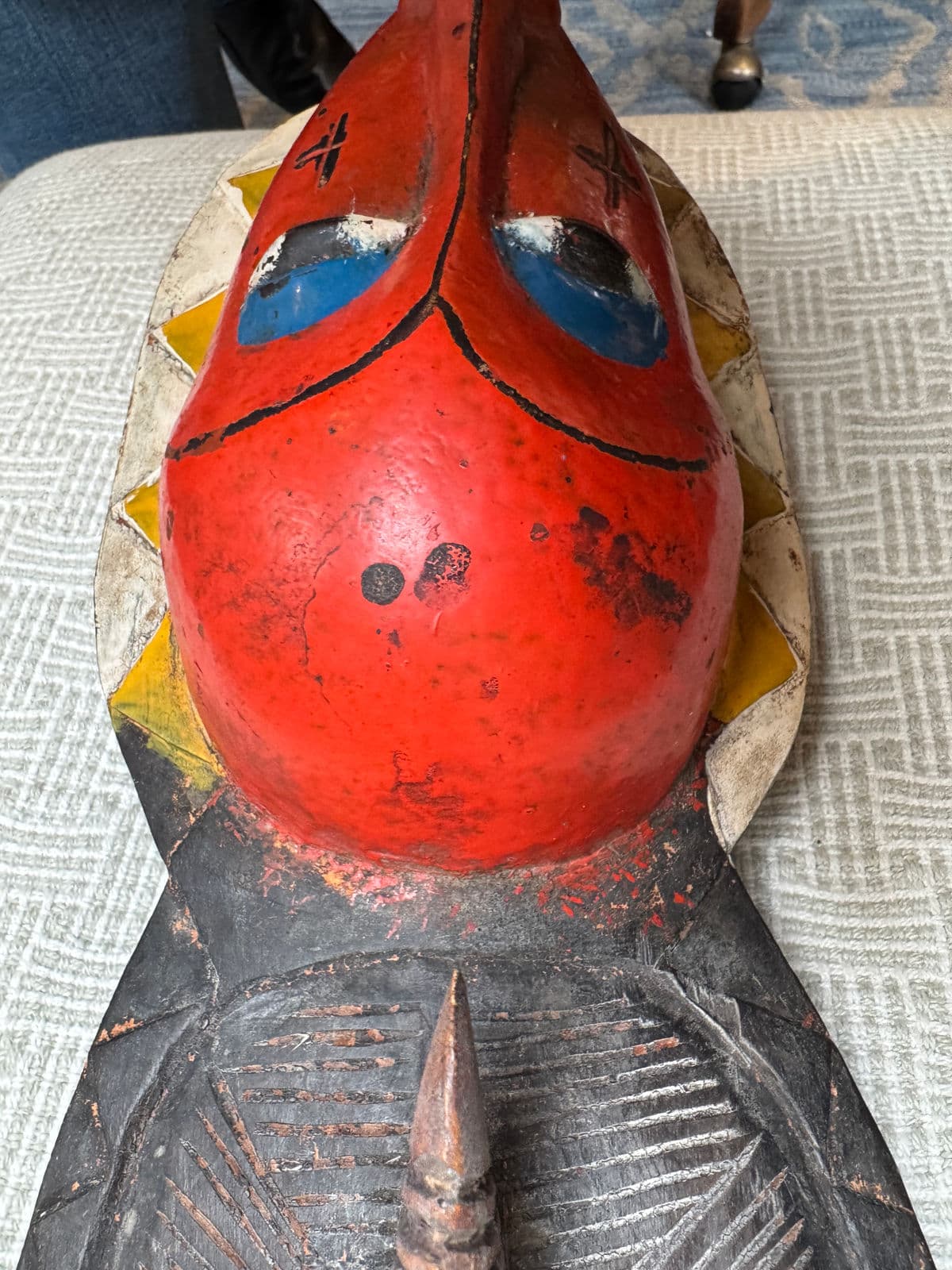 Côte d'Ivoire Guro Tribe Bird Crest Mask - Thumbnail 10