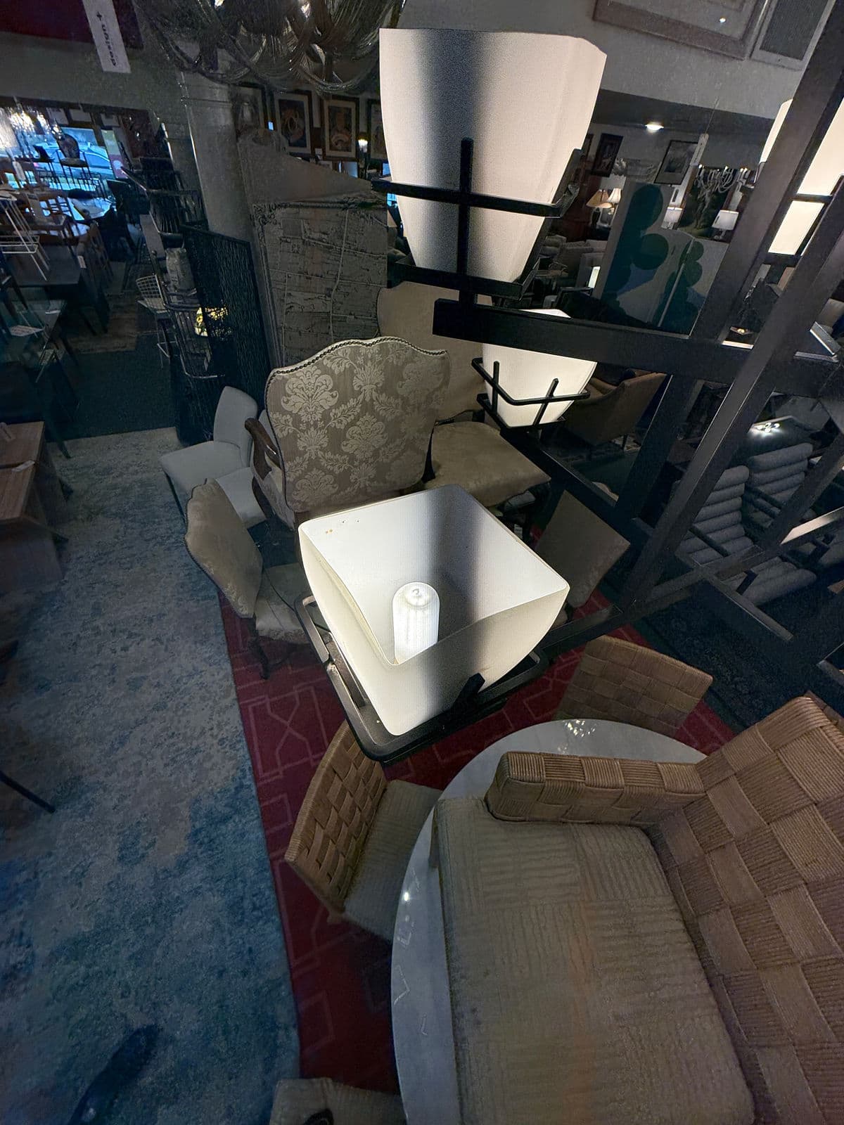 Contemporary Bronze + Glass Chandelier - Thumbnail 13