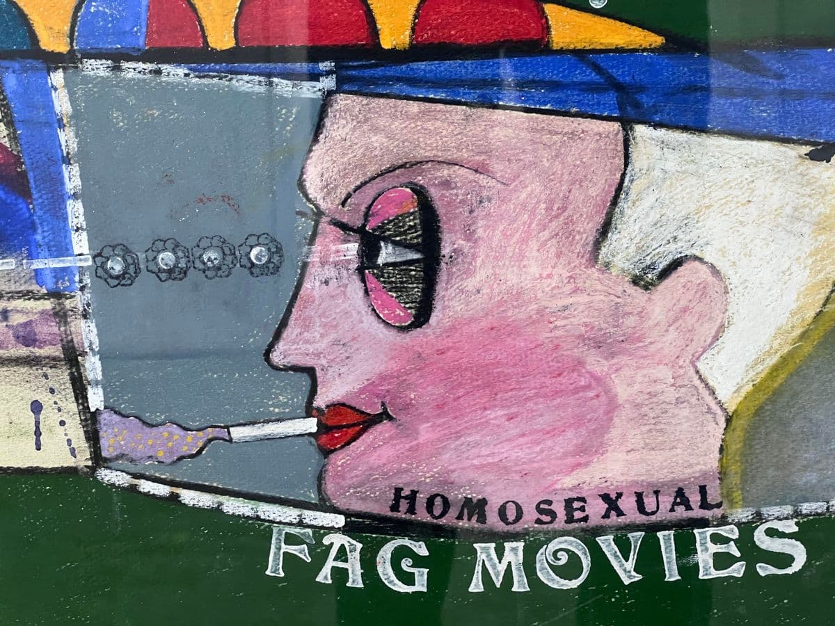 Richard Merkin "An Evening With Adolphe Menjou" Mixed Media Art Work, Framed - Thumbnail 7