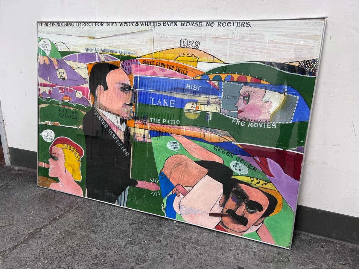 Richard Merkin "An Evening With Adolphe Menjou" Mixed Media Art Work, Framed - Thumbnail 3