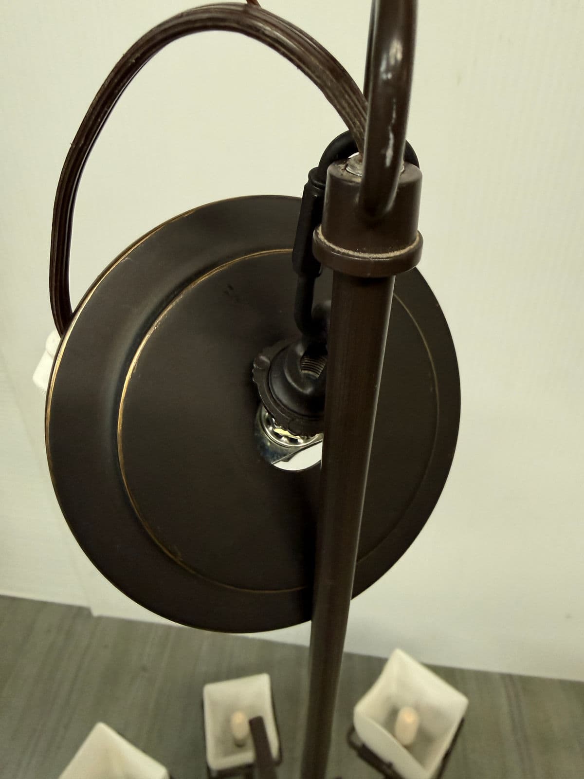 Contemporary Bronze + Glass Chandelier - Thumbnail 5