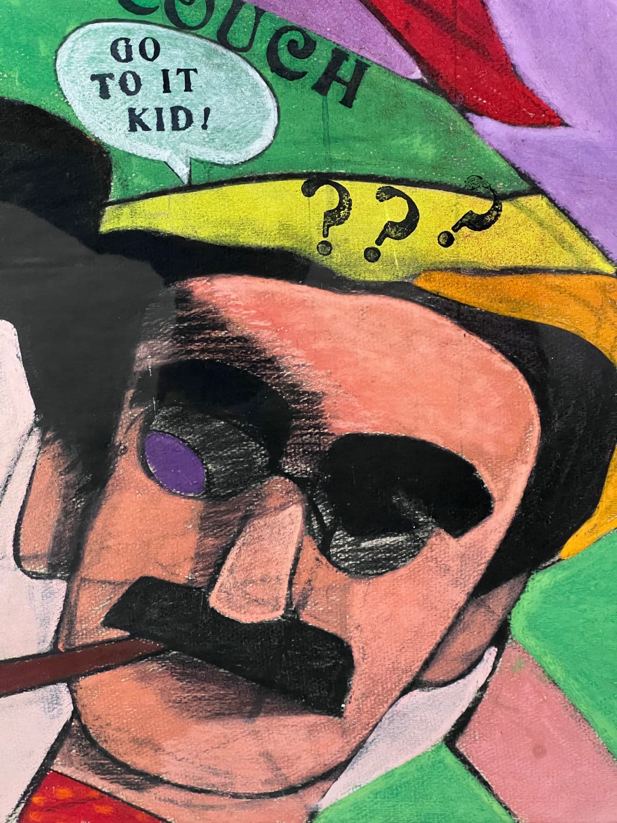 Richard Merkin "An Evening With Adolphe Menjou" Mixed Media Art Work, Framed - Thumbnail 6