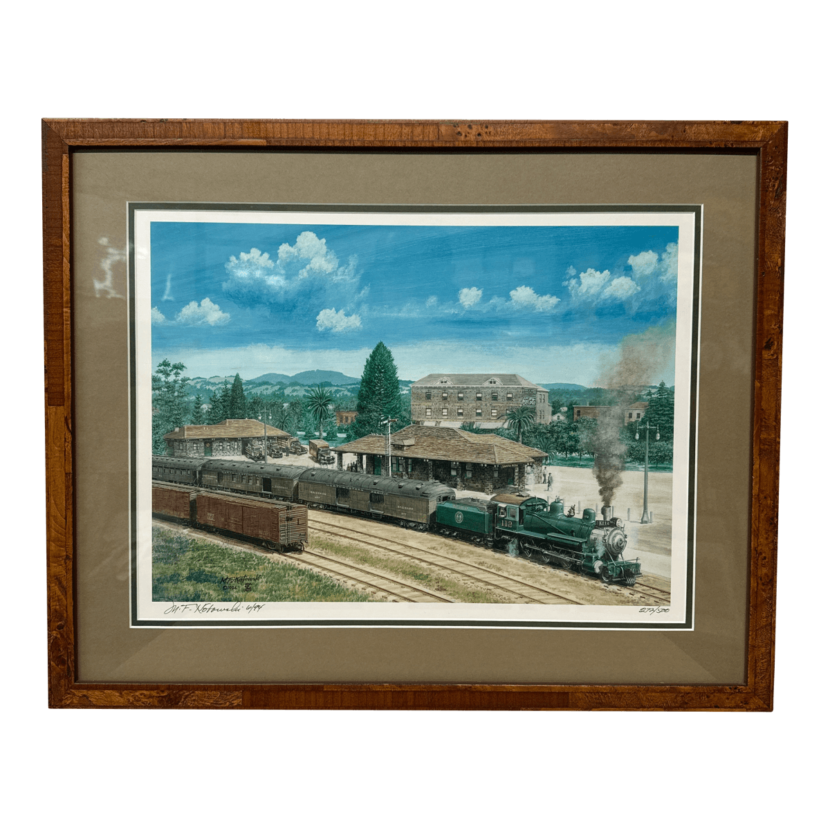 M F Kotowski Santa Rosa Train Yard Print, Framed - Thumbnail 2
