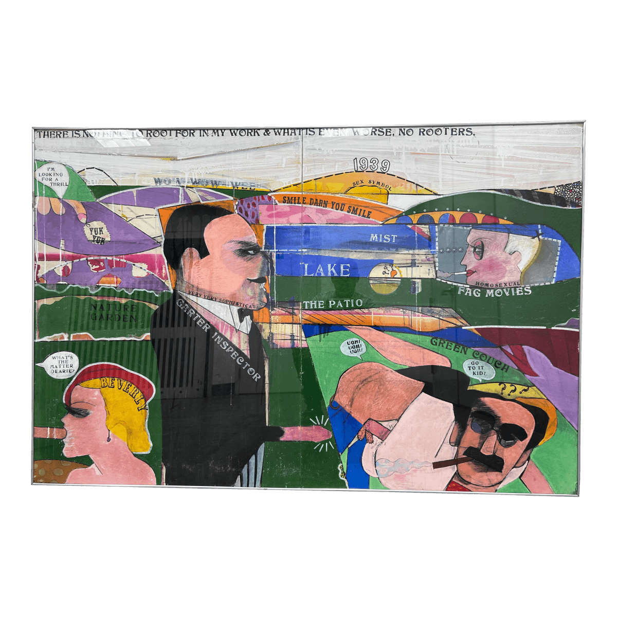 Richard Merkin "An Evening With Adolphe Menjou" Mixed Media Art Work, Framed - Thumbnail 2