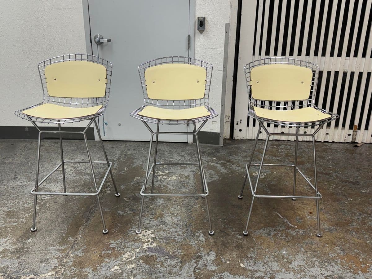 Harry Bertoia for Knoll Bertoia Bar Stools, Set of Three - Thumbnail 3