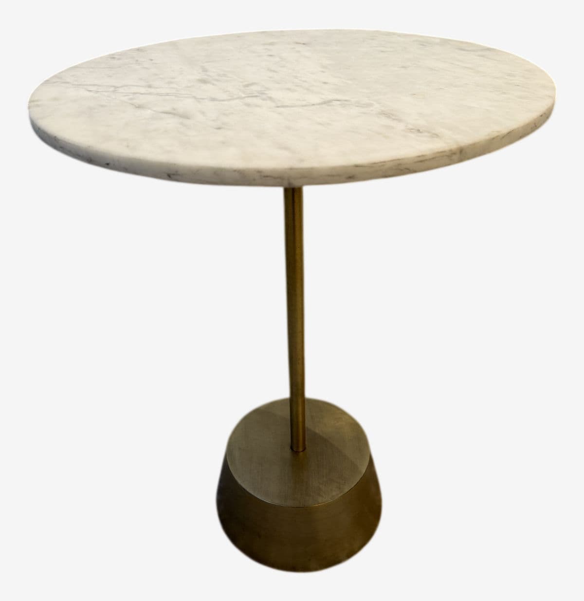 Steelcase for West Elm Maisi Marble + Brass Side Table - Image 1