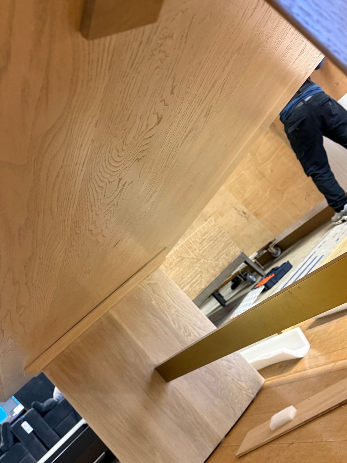 Custom Design Double Pedestal Light Oak Wood Dining Table - Thumbnail 3