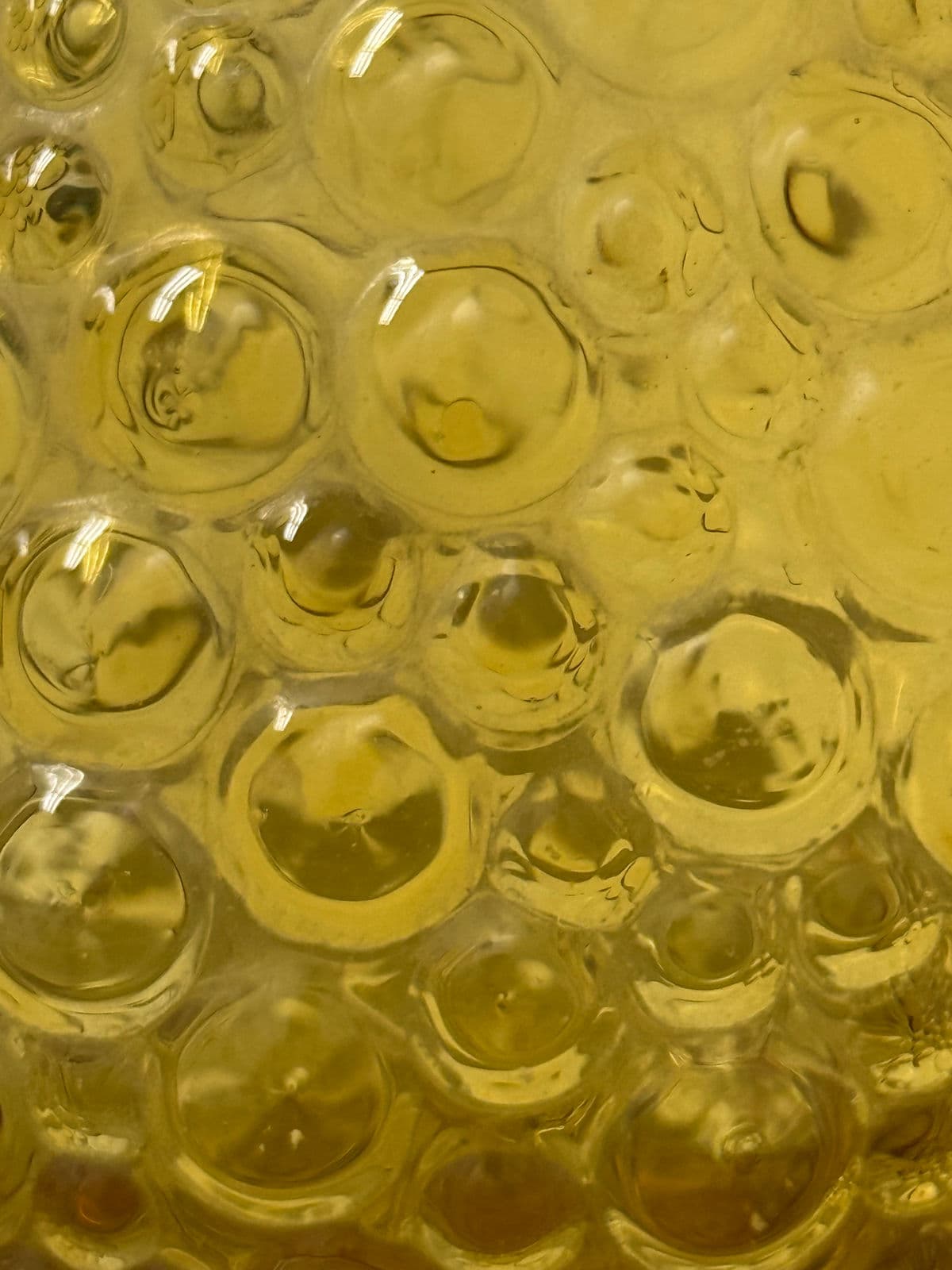 Italian Hand Blown Amber Vessel With Stopper - Thumbnail 13