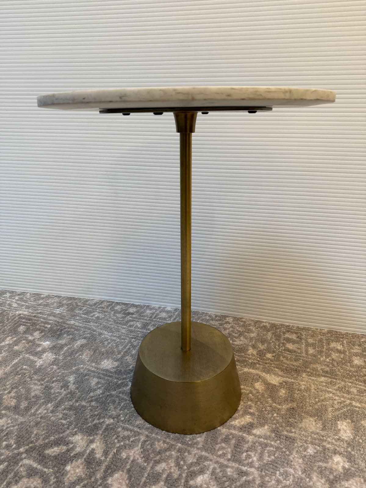 Steelcase for West Elm Maisi Marble + Brass Side Table - Thumbnail 3