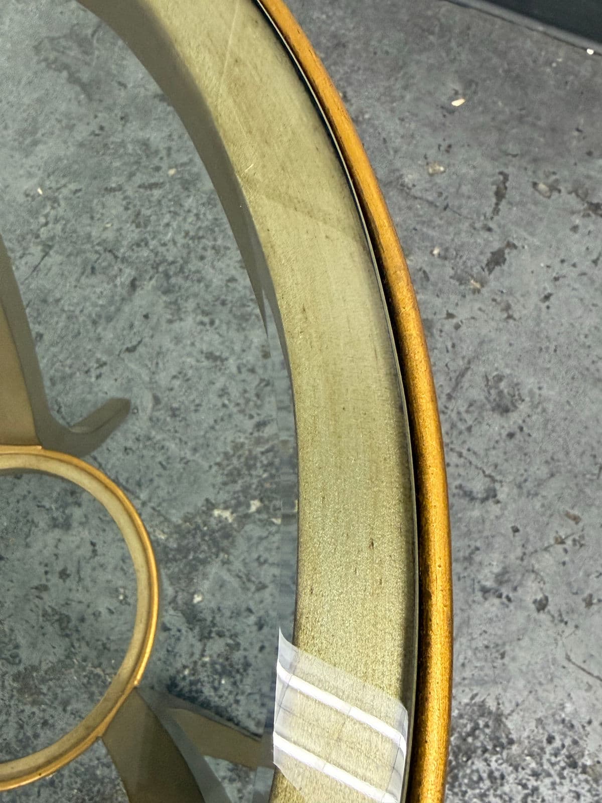 Elle Decor Shaped Metal With Brass Finish Side Table - Thumbnail 9