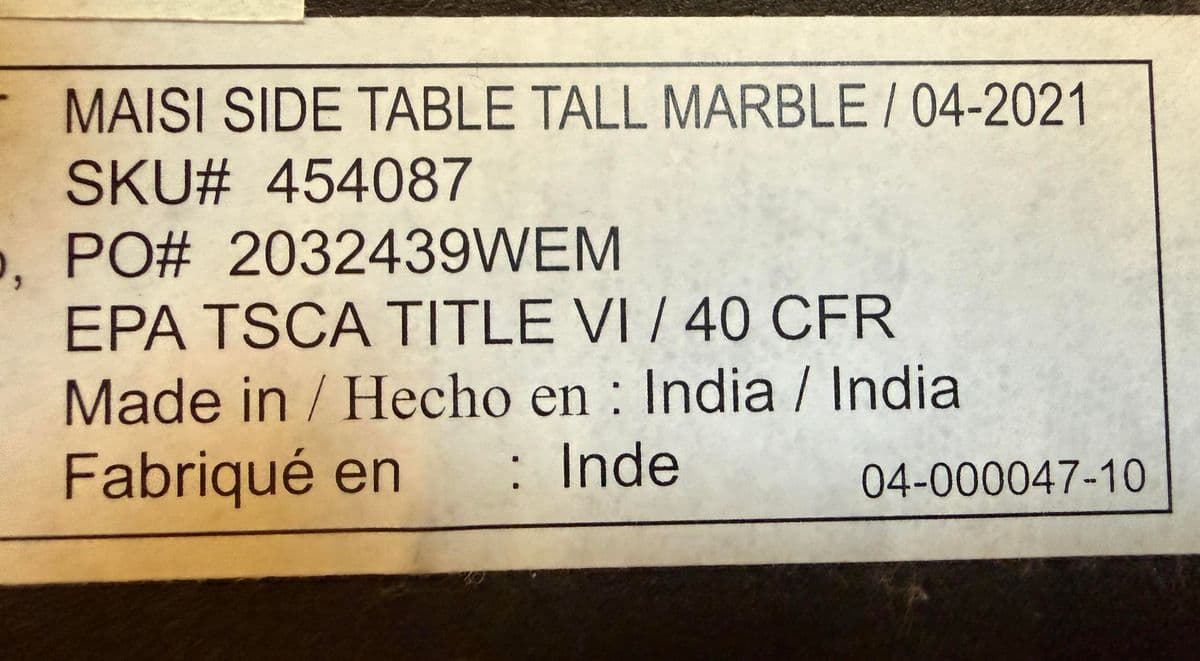 Steelcase for West Elm Maisi Marble + Brass Side Table - Thumbnail 5