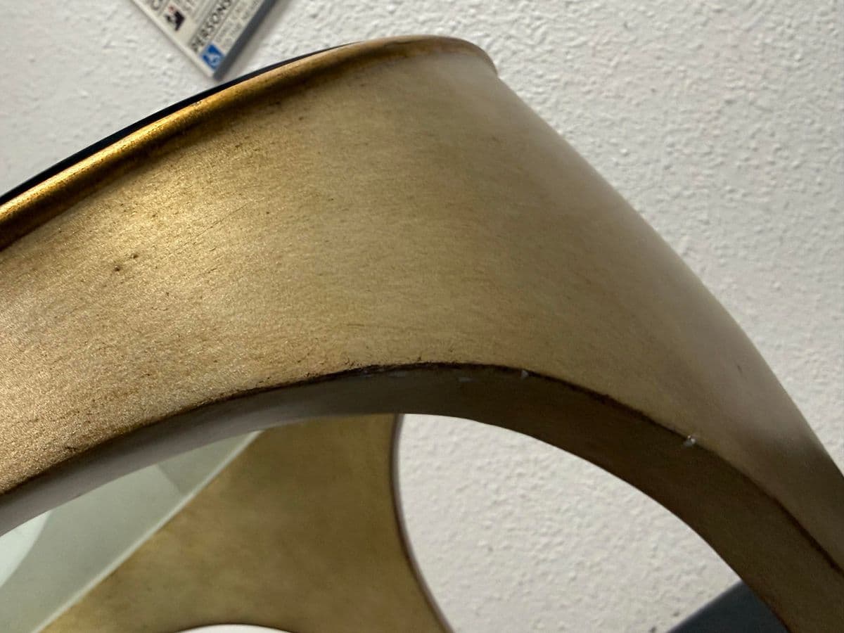 Elle Decor Shaped Metal With Brass Finish Side Table - Thumbnail 11