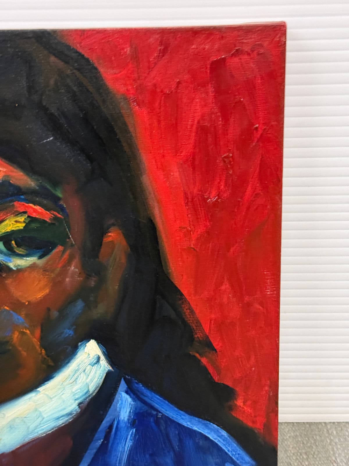 Circa 1993 Sarena Rosenfeld "One False Move" Original Painting, Signed - Thumbnail 7