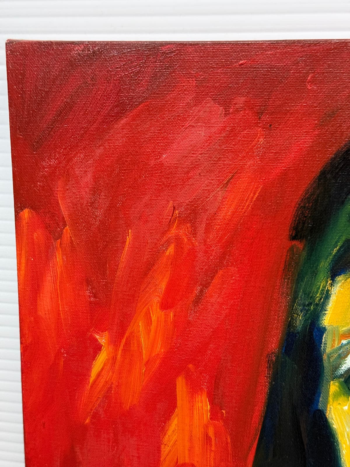 Circa 1993 Sarena Rosenfeld "One False Move" Original Painting, Signed - Thumbnail 9