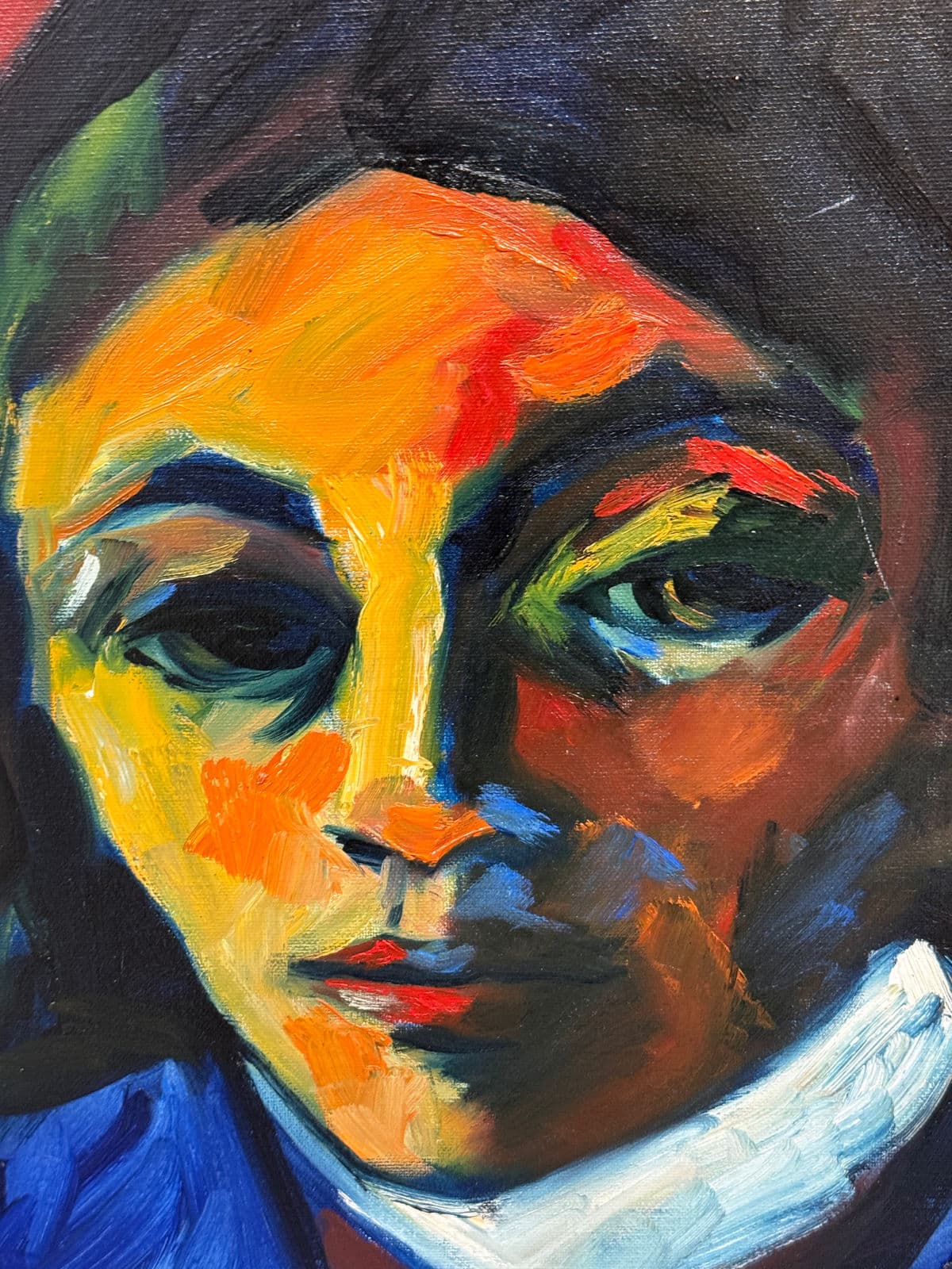 Circa 1993 Sarena Rosenfeld "One False Move" Original Painting, Signed - Thumbnail 10