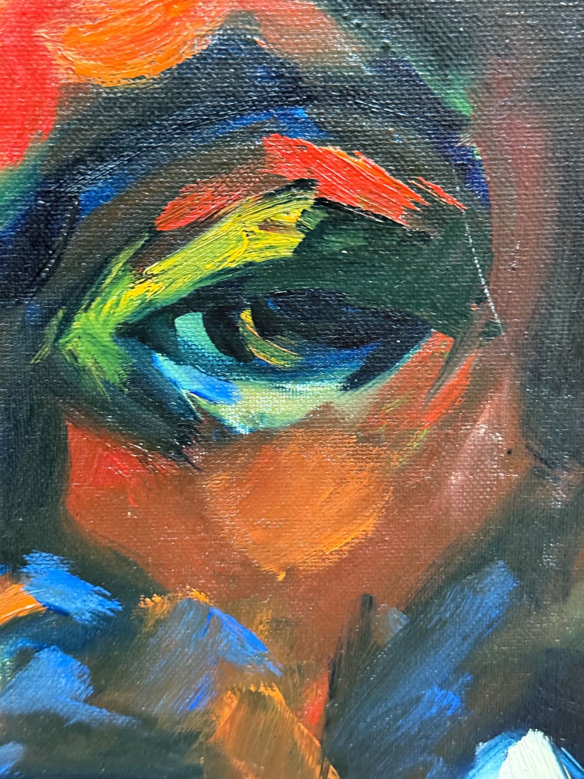 Circa 1993 Sarena Rosenfeld "One False Move" Original Painting, Signed - Thumbnail 8