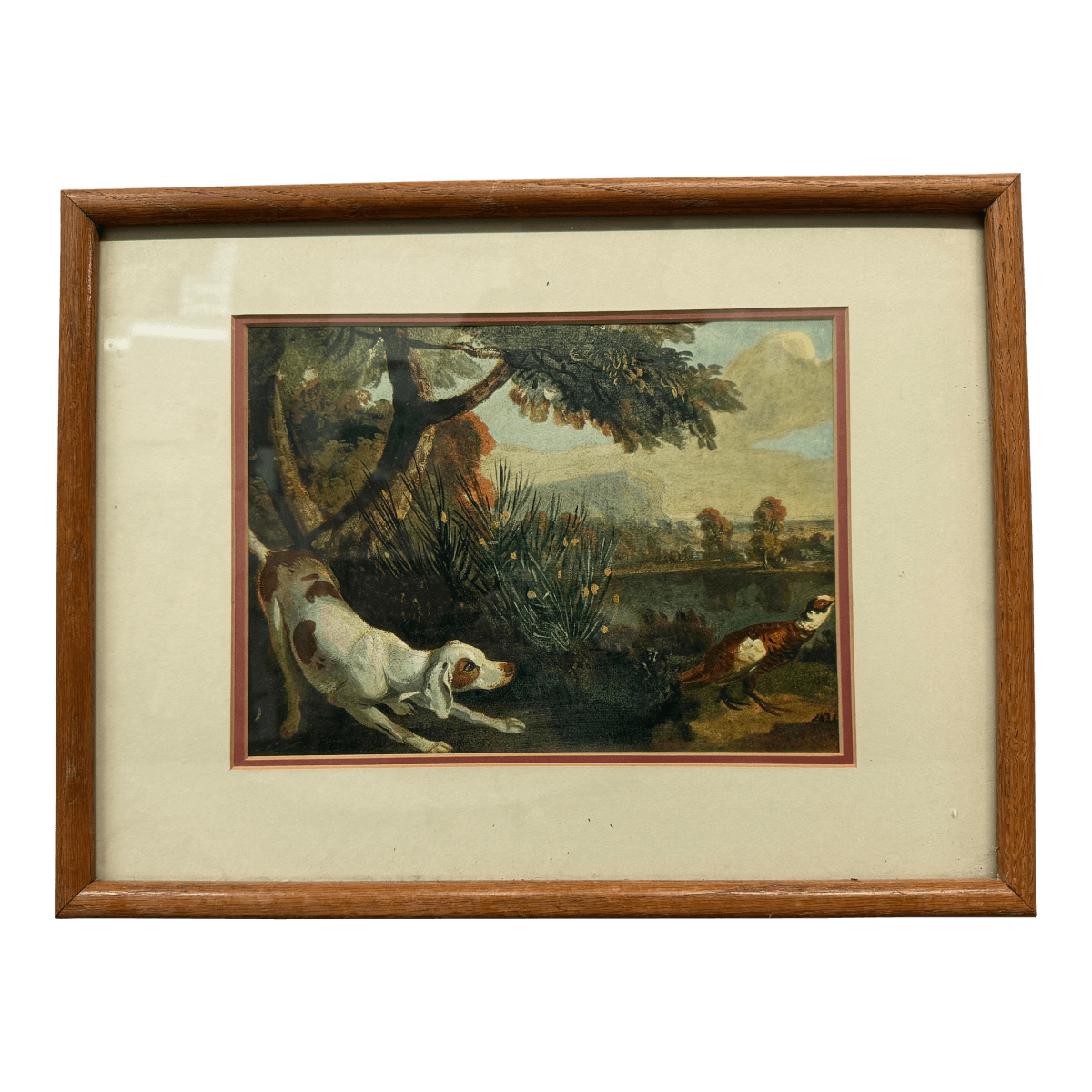 J P Oudry "Pointer and Partridge in a Landscape" Reproduction Print, Framed - Thumbnail 2