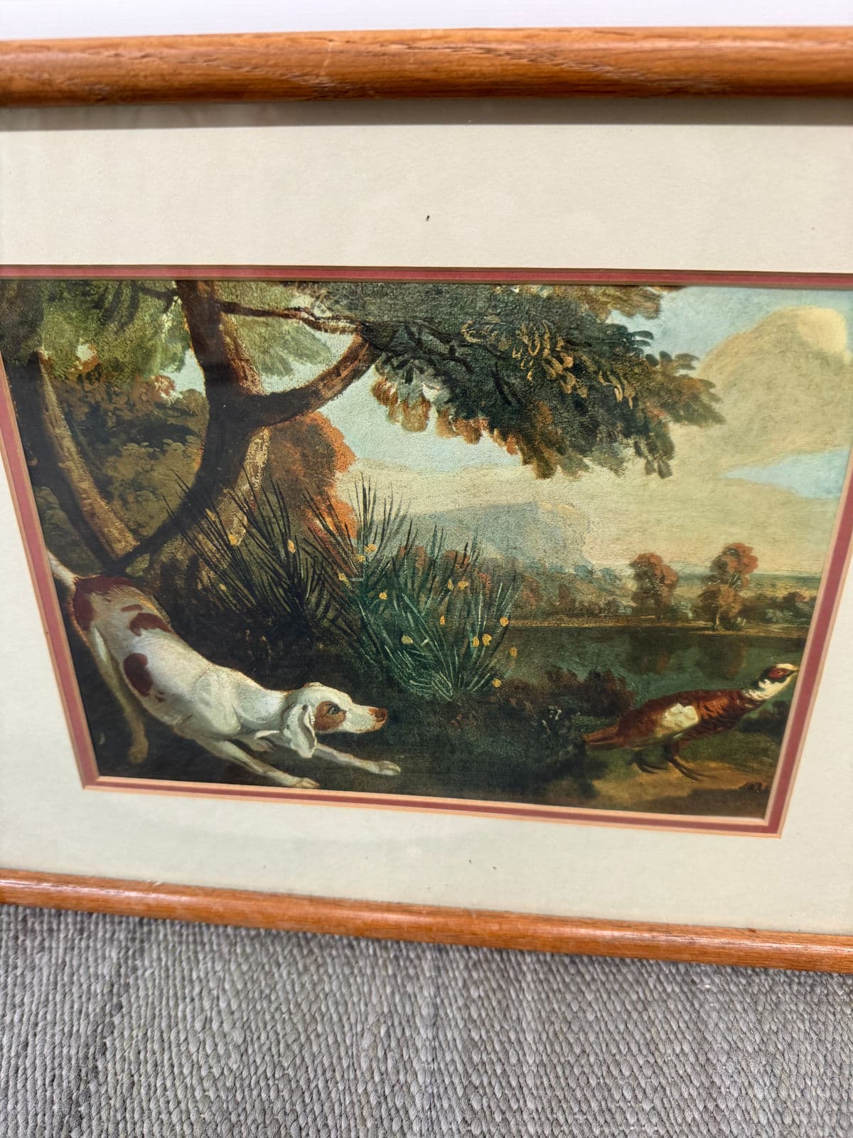 J P Oudry "Pointer and Partridge in a Landscape" Reproduction Print, Framed - Thumbnail 8