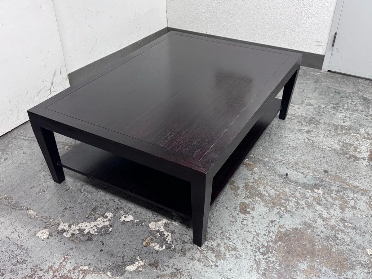 Custom Design Mahogany Finish Coffee Table - Thumbnail 9