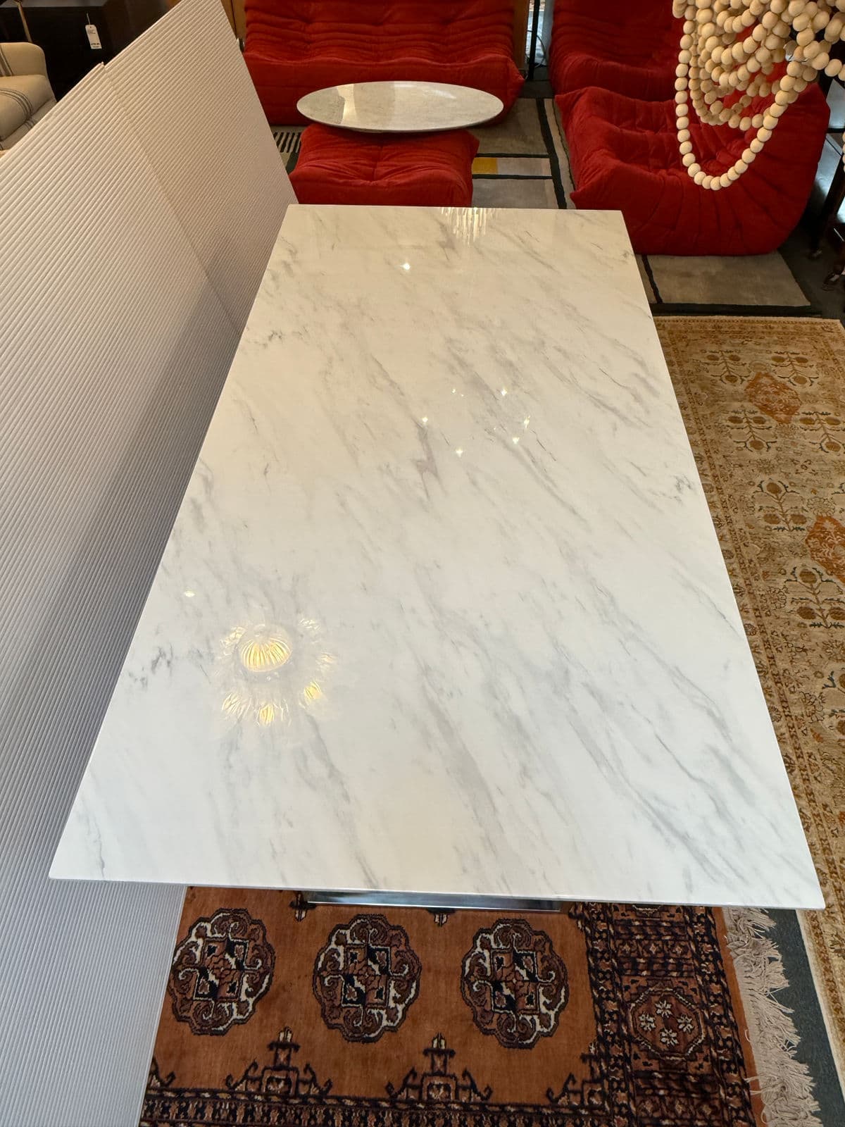 Modern Italian Faux Marble Dining Table - Thumbnail 5