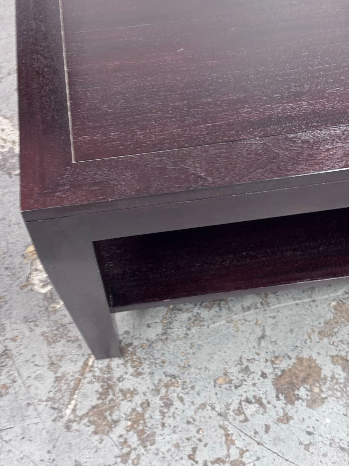 Custom Design Mahogany Finish Coffee Table - Thumbnail 3