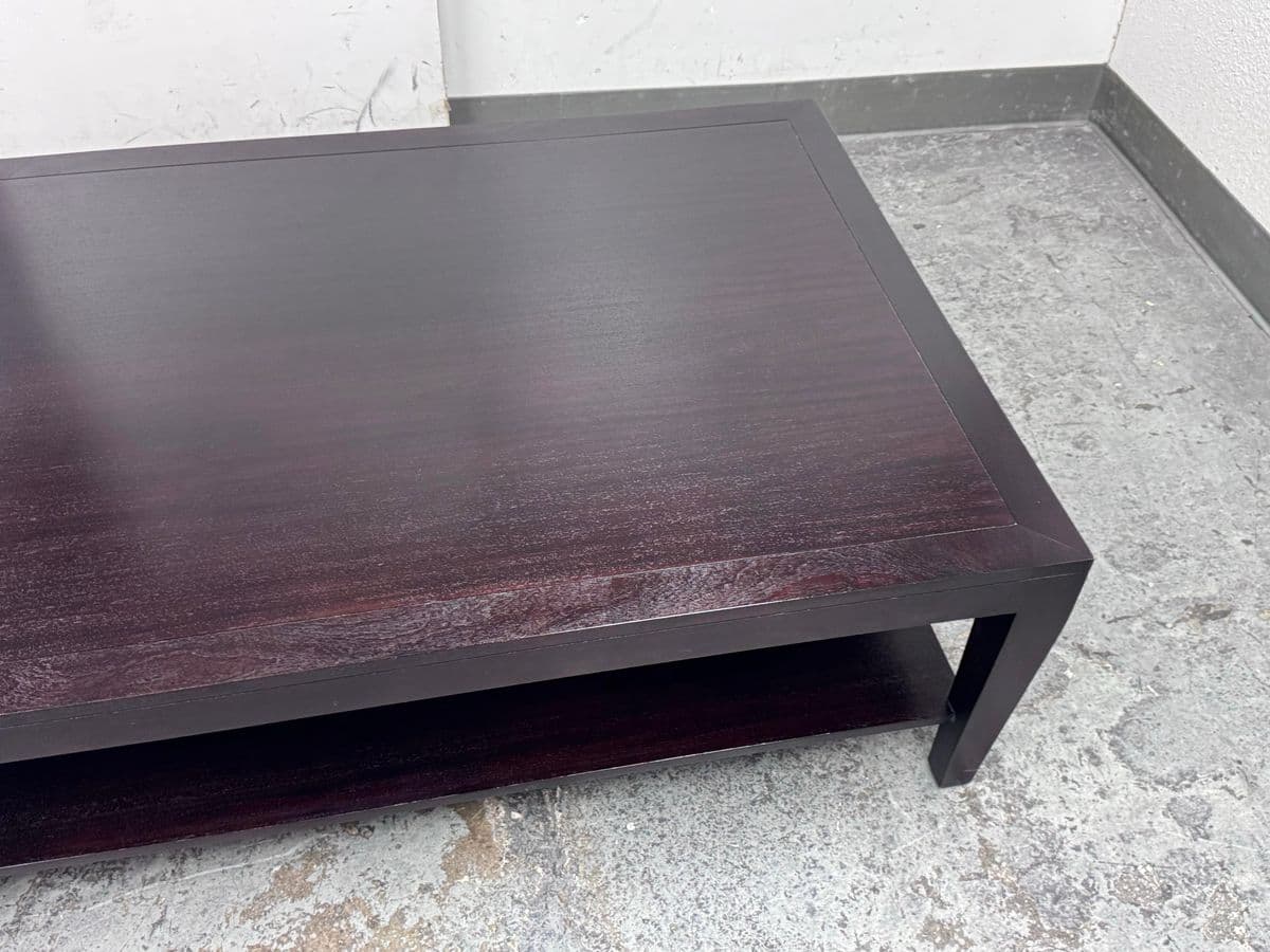 Custom Design Mahogany Finish Coffee Table - Thumbnail 7