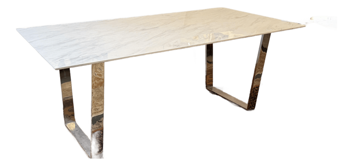 Modern Italian Faux Marble Dining Table - Thumbnail 2