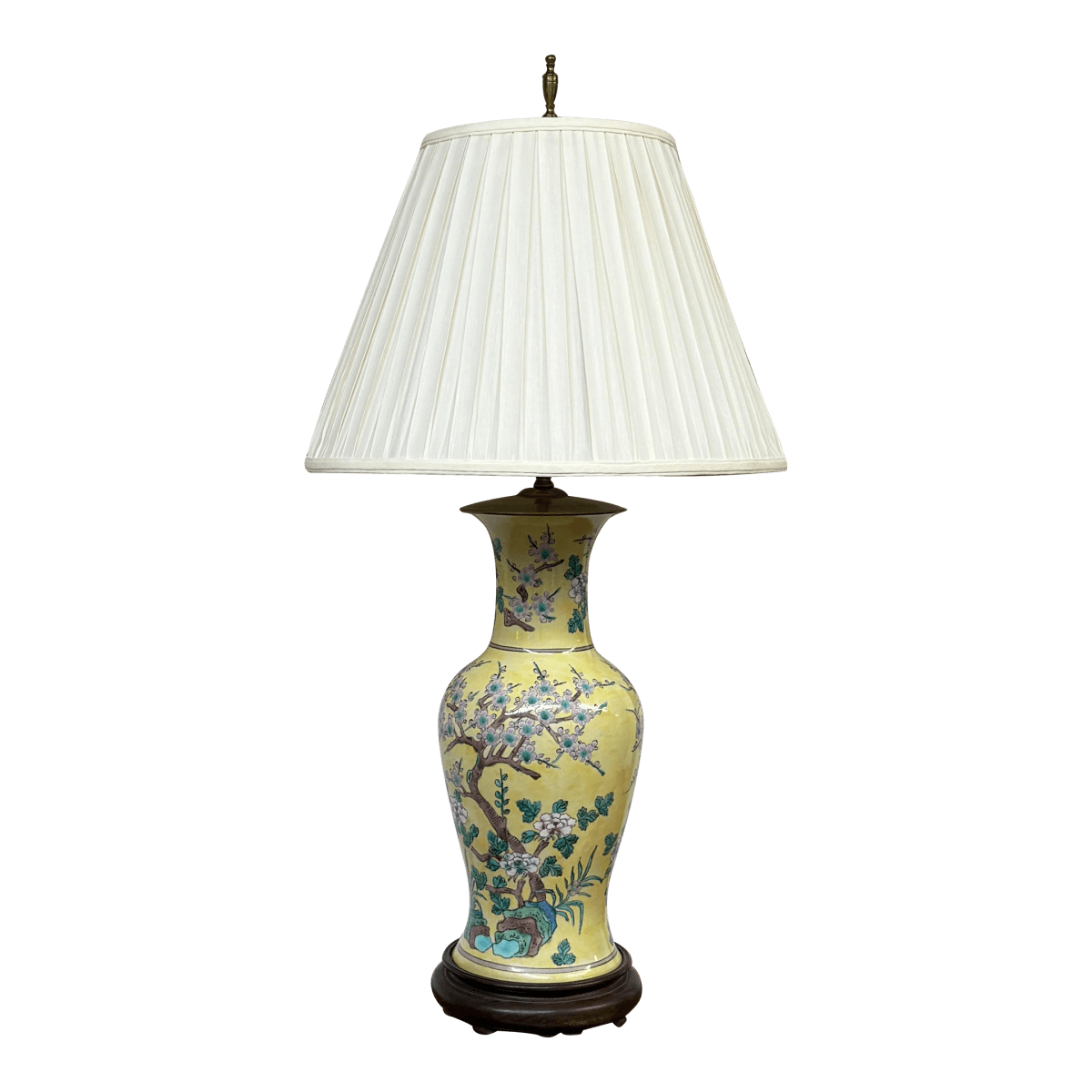 Vintage Chinoiserie Cherry Blossom Table Lamp - Thumbnail 2