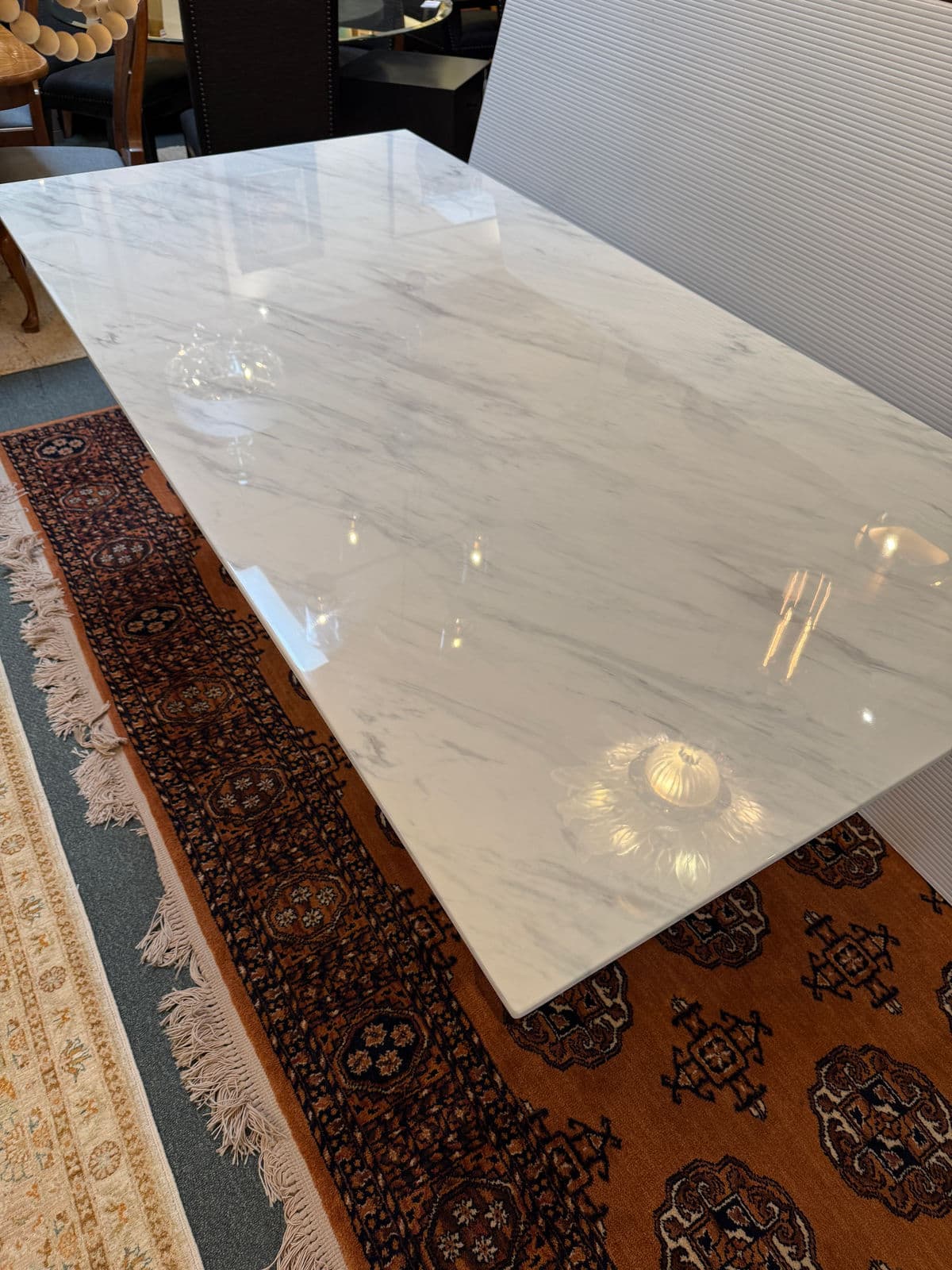 Modern Italian Faux Marble Dining Table - Thumbnail 11