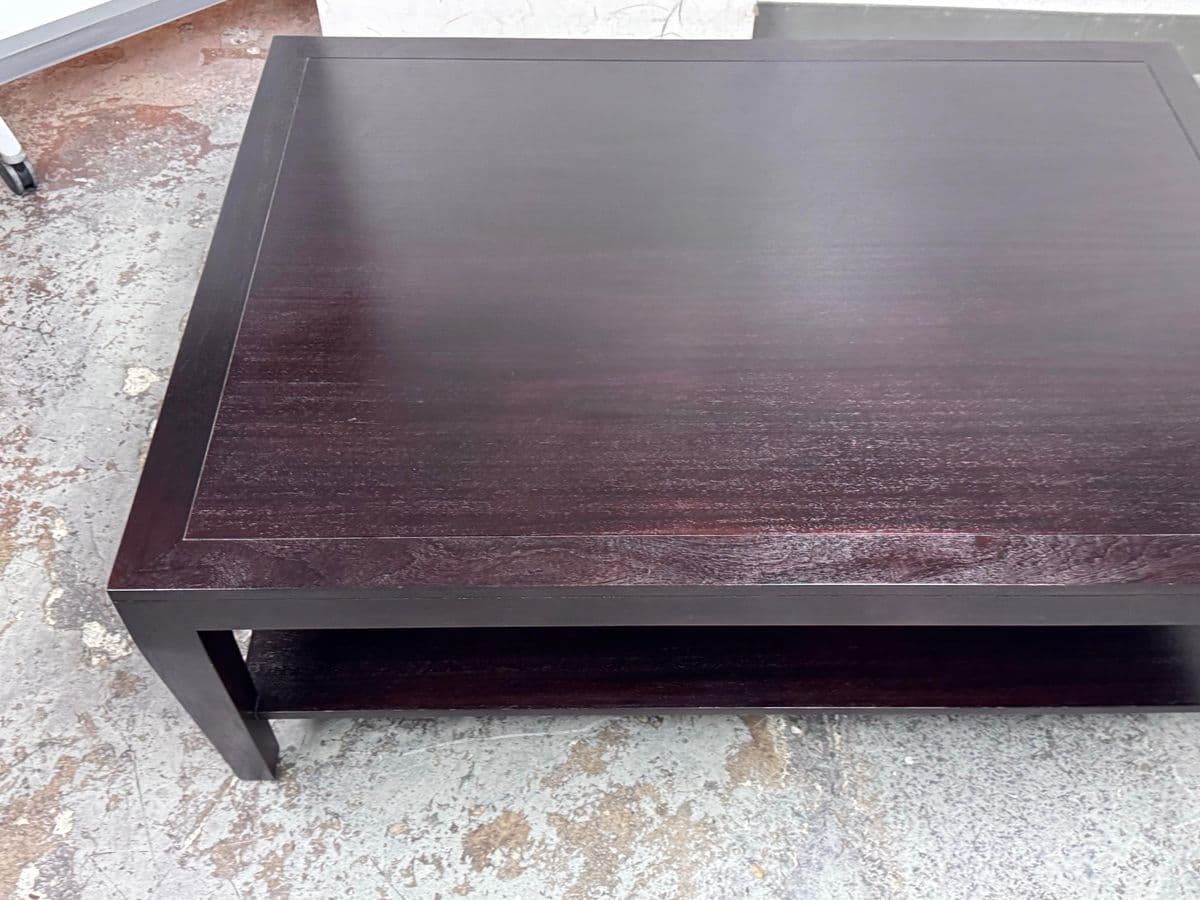 Custom Design Mahogany Finish Coffee Table - Thumbnail 5