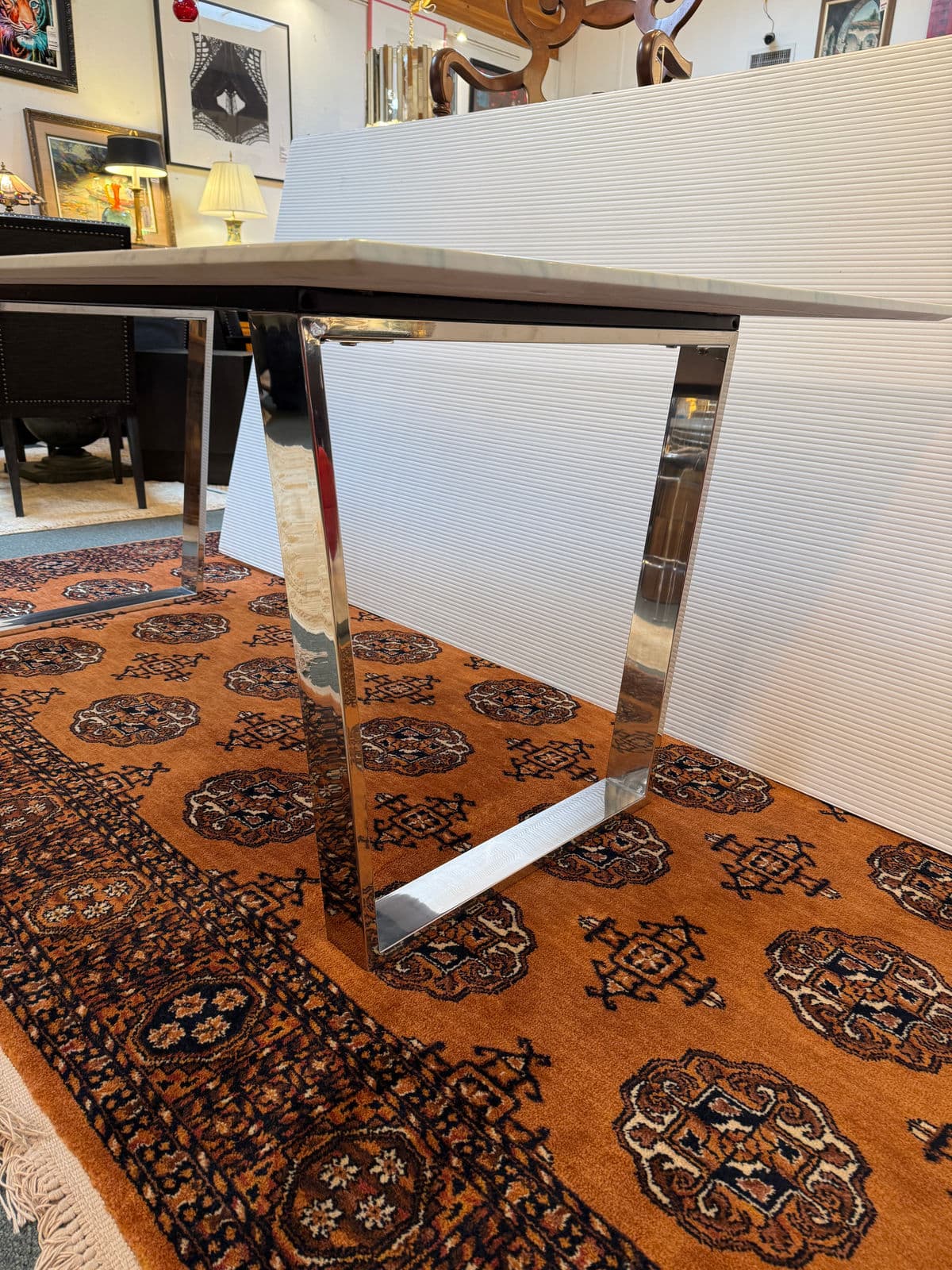 Modern Italian Faux Marble Dining Table - Thumbnail 13