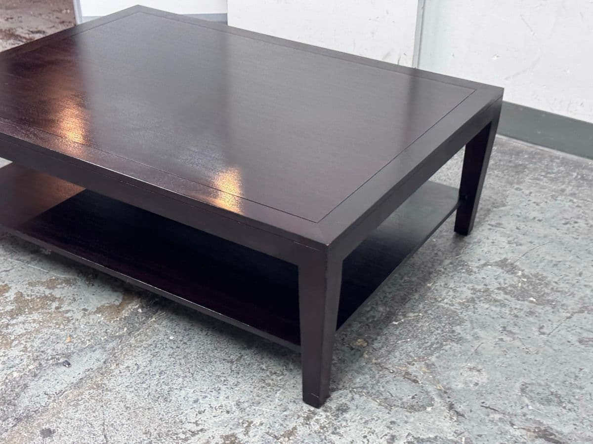 Custom Design Mahogany Finish Coffee Table - Thumbnail 10