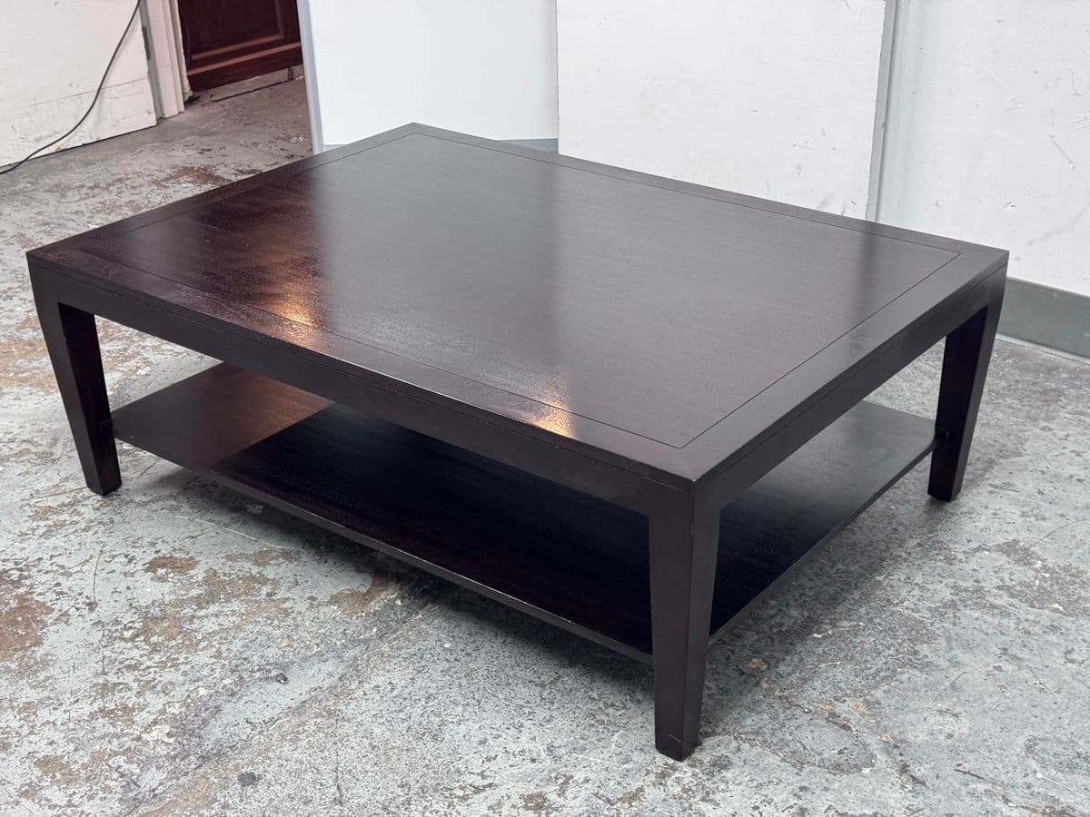 Custom Design Mahogany Finish Coffee Table - Thumbnail 8