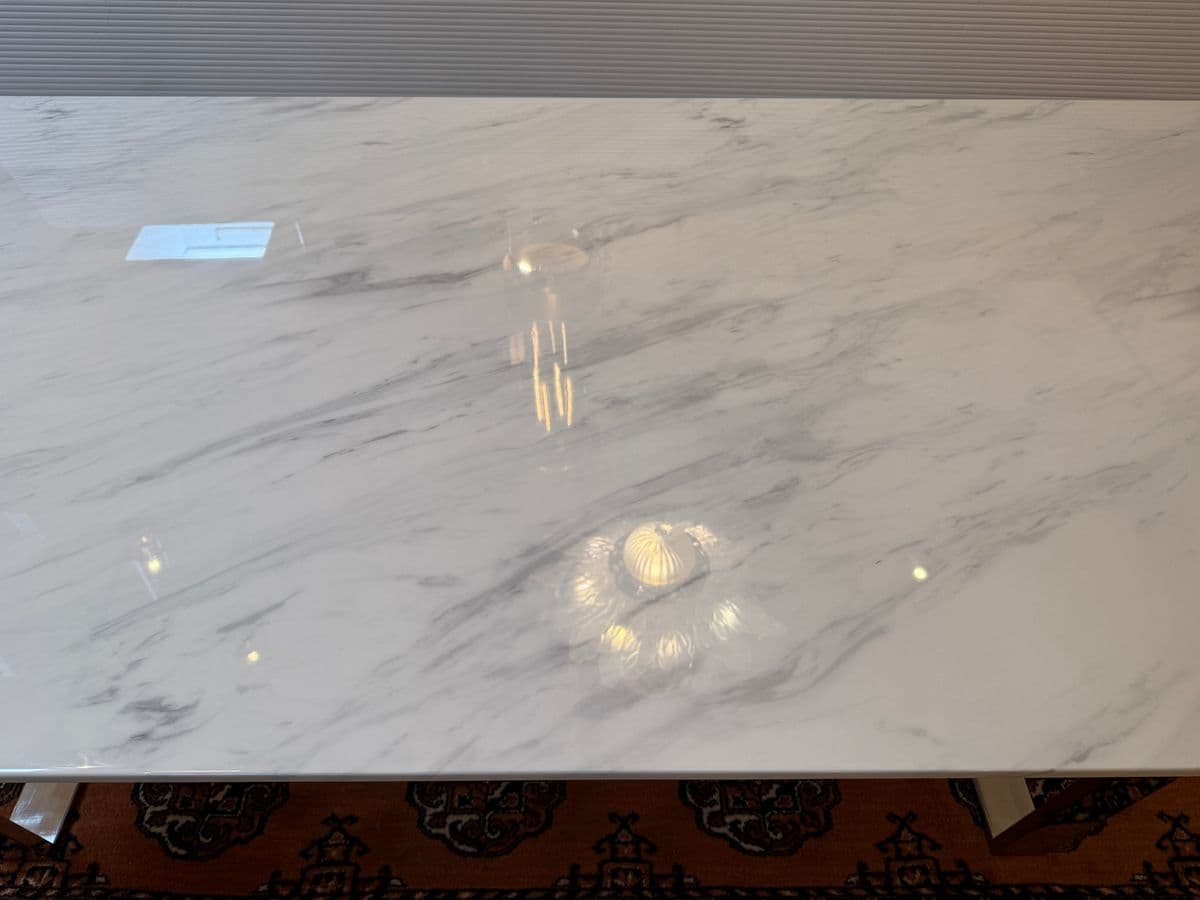 Modern Italian Faux Marble Dining Table - Thumbnail 10
