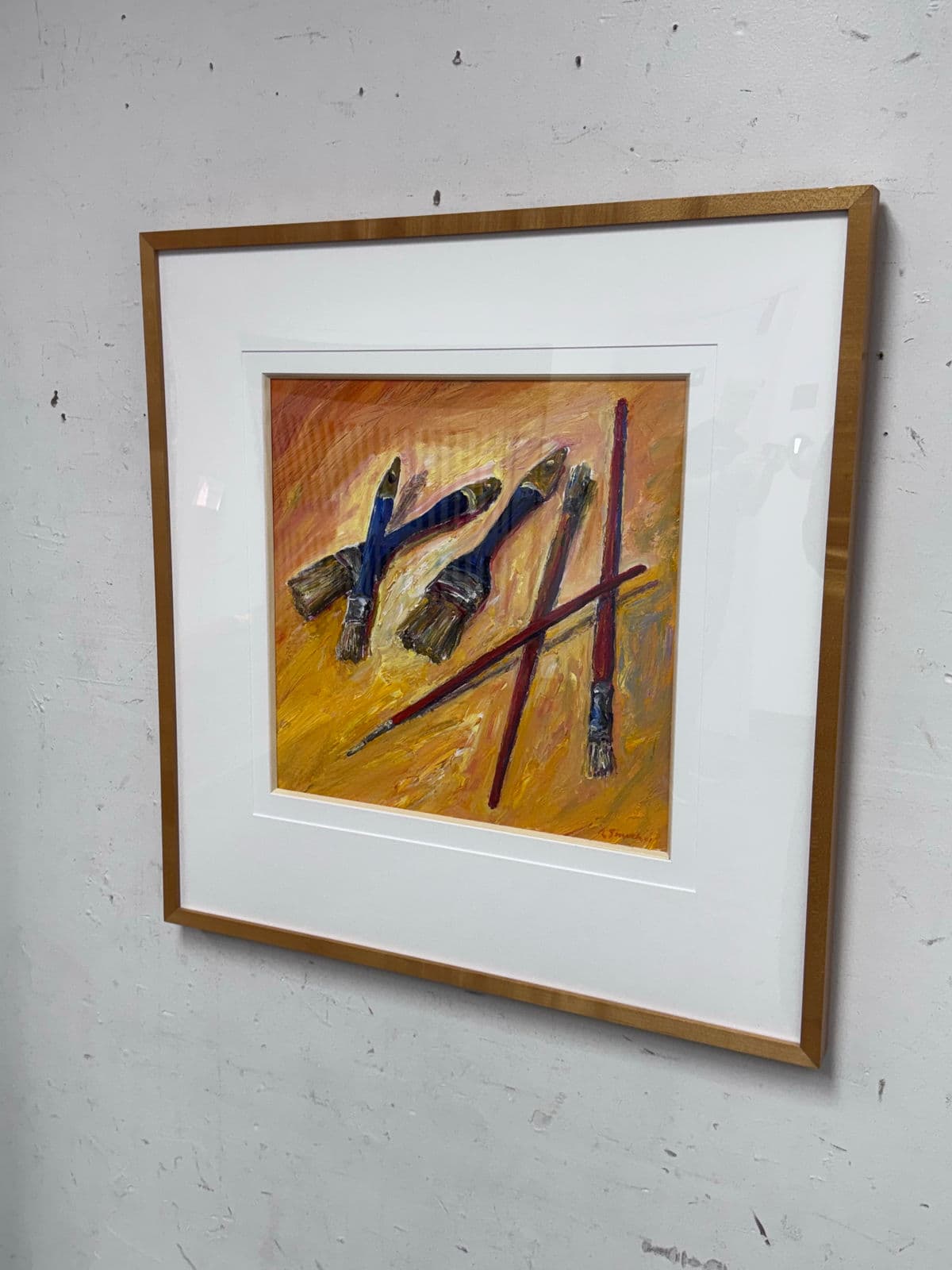 Circa 2011 Albert E. Smith Abstract Painting, Framed - Thumbnail 6