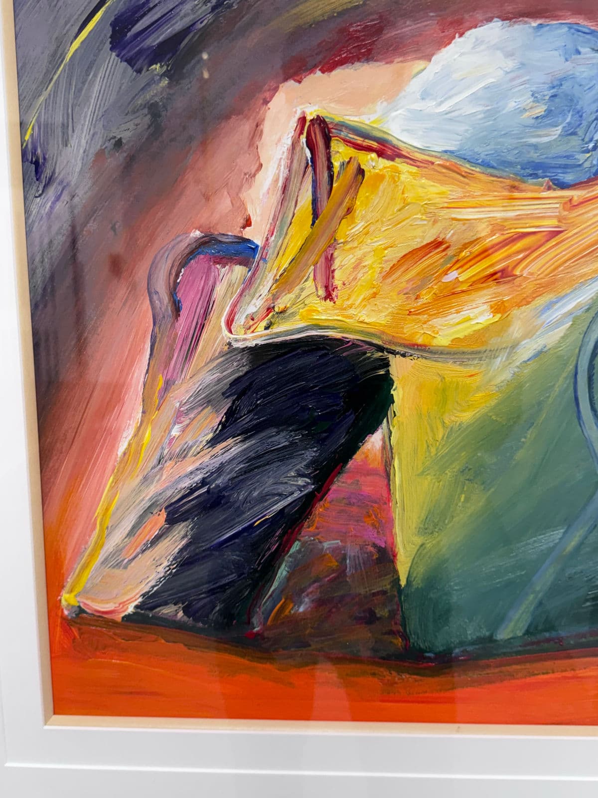 Circa 2001 Albert E. Smith Custom Framed Abstract Painting - Thumbnail 10