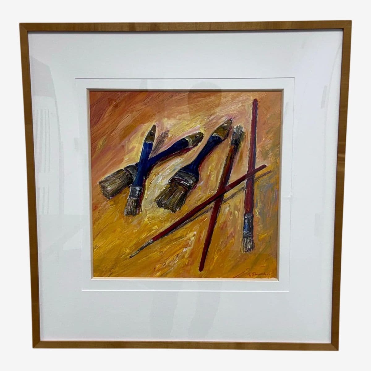 Circa 2011 Albert E. Smith Abstract Painting, Framed - Image 1