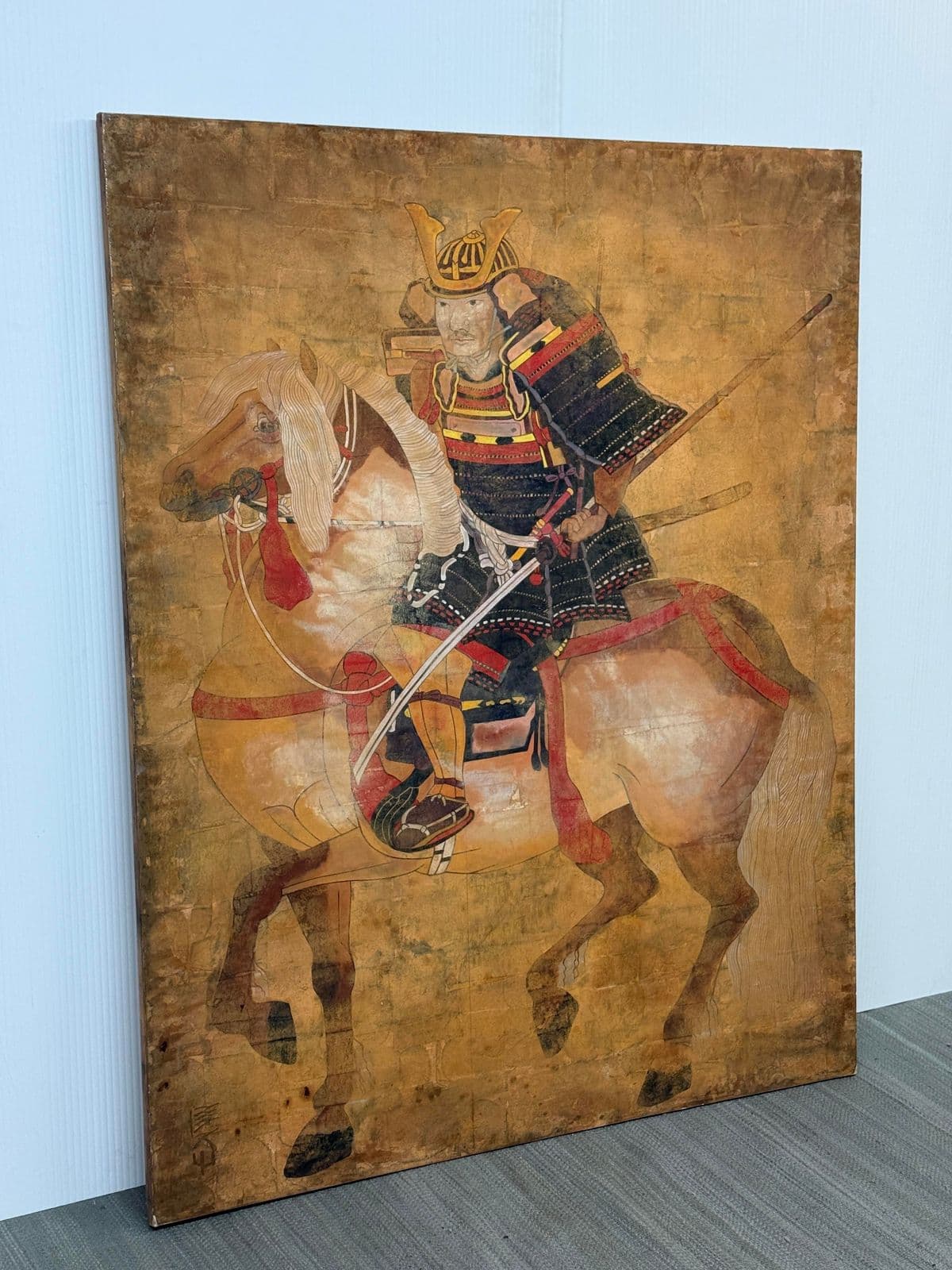 "Sumimoto Hosokawa on Horseback'' Large Scale Painting - Thumbnail 3