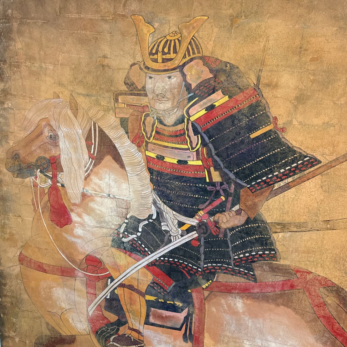 "Sumimoto Hosokawa on Horseback'' Large Scale Painting - Thumbnail 4