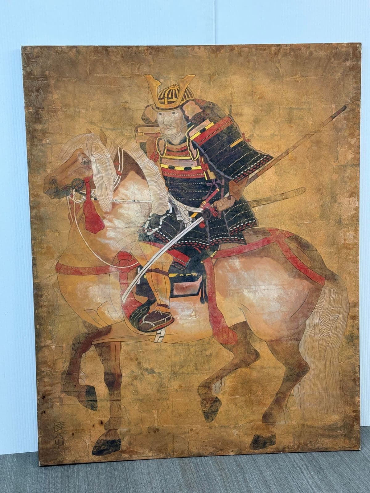 "Sumimoto Hosokawa on Horseback'' Large Scale Painting - Thumbnail 6