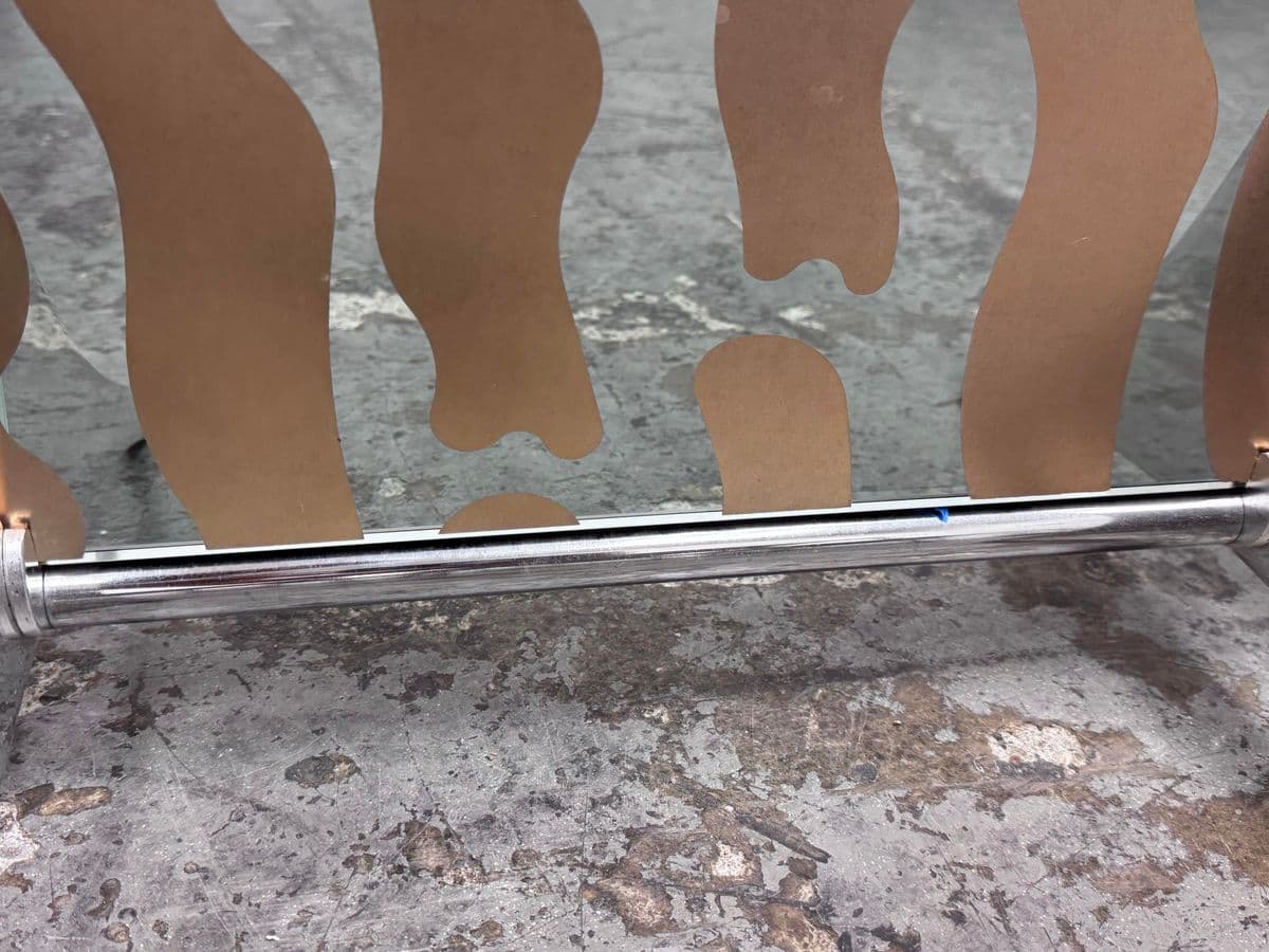 Post Modern Fiam Italia Mirrored + Glass Wall Divider - Thumbnail 9