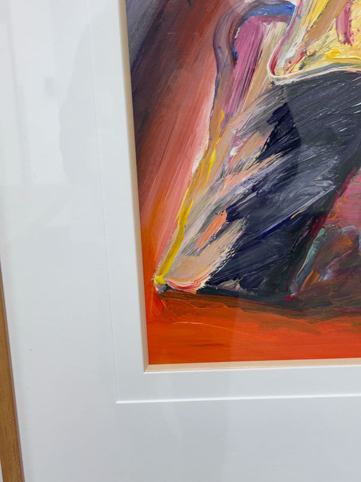 Circa 2001 Albert E. Smith Custom Framed Abstract Painting - Thumbnail 6