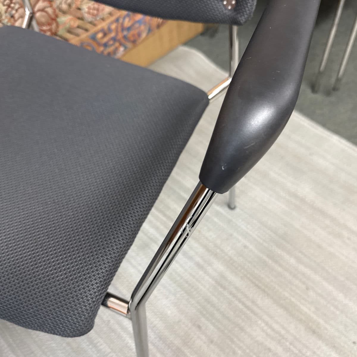 Hightower Modernist Stackable Arm Chair, Orange - Thumbnail 9