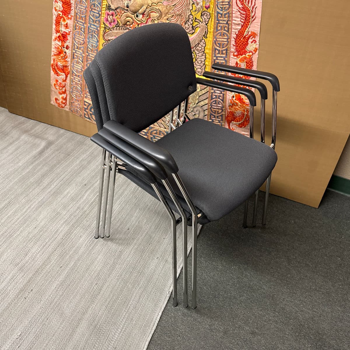 Hightower Modernist Stackable Arm Chair, Orange - Thumbnail 11